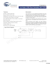 CY2VC521ZXC-2T Datasheet Cover