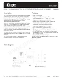 ICS343MPT Datasheet Cover