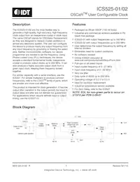 ICS525R-02T Datasheet Cover