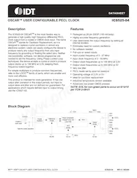 ICS525R-04T Datasheet Cover