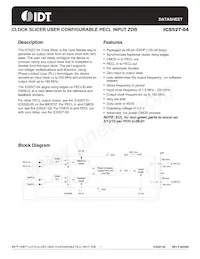 ICS527R-04T Datasheet Cover