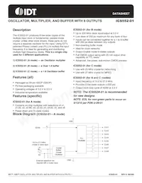 ICS552R-01T Datasheet Cover