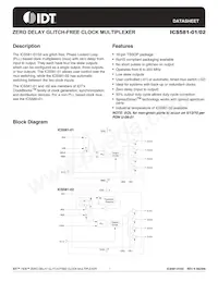 ICS581G-02T Datasheet Cover