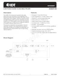 ICS601M-02IT Datasheet Cover