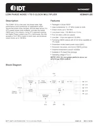 ICS601R-25T Datasheet Cover
