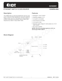 ICS650G-40AT 데이터 시트 표지