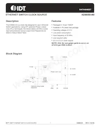 ICS650G-40T Datasheet Cover