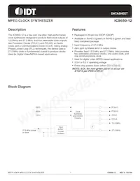 ICS650R-12T Datasheet Cover