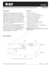 ICS670M-03IT Datasheet Cover