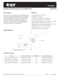 ICS7151MI-40T Datasheet Cover