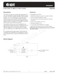 ICS722MT Datasheet Cover