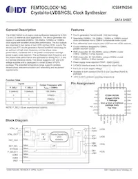 ICS841N254AKILFT Datasheet Cover
