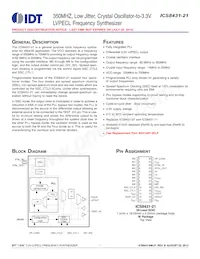 ICS8431AM-21LFT Datasheet Cover