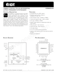 ICS8432BY-51LFT Datasheet Cover