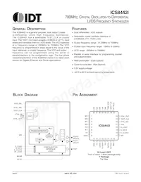 ICS8442AYILFT Datasheet Cover