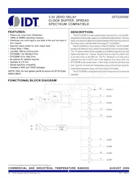 IDT23S09E-1HPGI8 Datasheet Cover