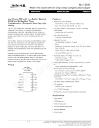 ISL12021CVZ Datasheet Cover