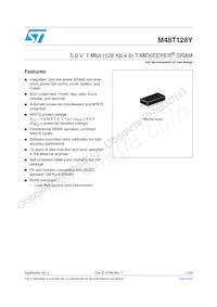 M48T128Y-70PM1 Datasheet Cover