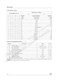 M74HC294RM13TR Datasheet Page 4