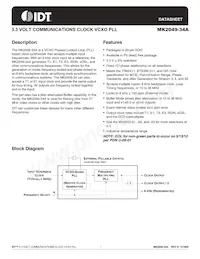 MK2049-34SAITR Datasheet Cover
