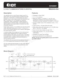 MK2049-45ASITR Datasheet Cover