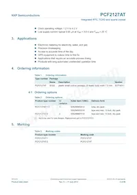 PCF2127AT/1 Datasheet Page 2