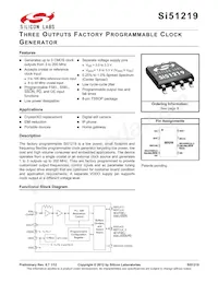 SI51219-A14BFTR Datasheet Cover