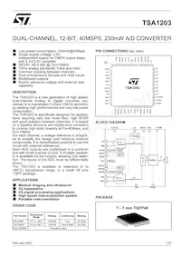 TSA1203IFT Datenblatt Cover