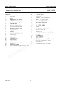 UDA1334TS/N1 Datasheet Page 2