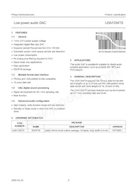 UDA1334TS/N1 Datasheet Page 3