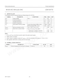 UDA1351TS/N1 Datasheet Page 20