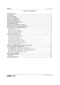 WM8761CBGED Datasheet Page 2