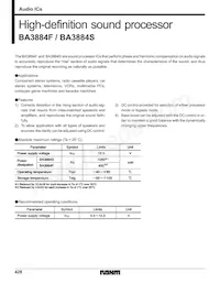 BA3884S Datasheet Cover