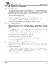 CS2100P-DZZ Datasheet Pagina 19