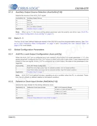 CS2100P-DZZ Datasheet Page 21