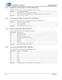 CS2100P-DZZ Datasheet Page 22