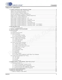 CS44600-CQZR數據表 頁面 3