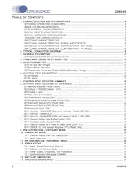 CS8406-DSZR Datenblatt Seite 2