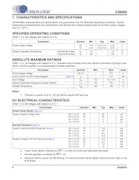 CS8406-DSZR Datasheet Page 4