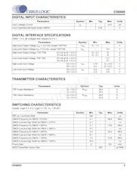 CS8406-DSZR Datasheet Pagina 5