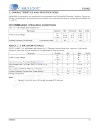 CS8422-CNZR Datasheet Page 13