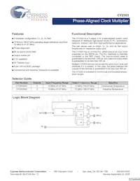 CY2303SXIT Datasheet Cover