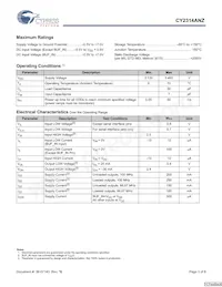 CY2314ANZSXC-1T Datasheet Page 3