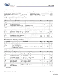 CY24204ZXC-3T Datasheet Page 3