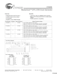 CY24206ZXC-4T 데이터 시트 표지