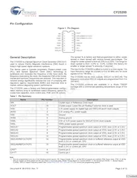CY25200FZXCT Datasheet Pagina 2