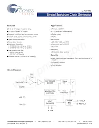 CY25819SXCT Datasheet Cover