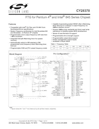 CY28378OXCT Datasheet Cover