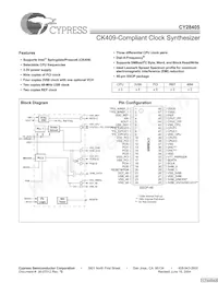 CY28405OXCT Datasheet Cover