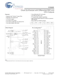 CY28409ZXCT Datasheet Cover